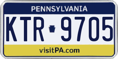 PA license plate KTR9705
