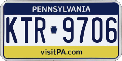 PA license plate KTR9706