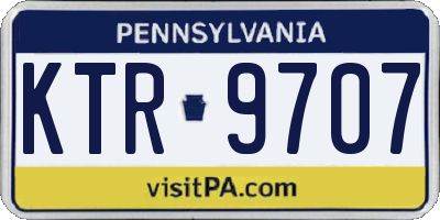 PA license plate KTR9707