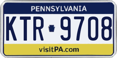 PA license plate KTR9708