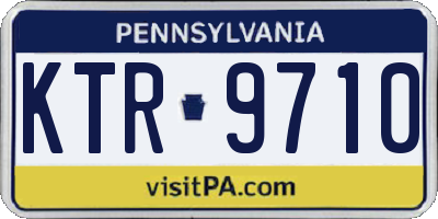 PA license plate KTR9710