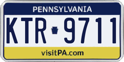 PA license plate KTR9711
