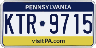 PA license plate KTR9715