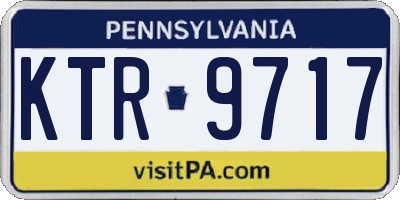 PA license plate KTR9717