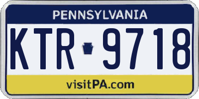 PA license plate KTR9718