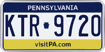 PA license plate KTR9720