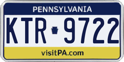 PA license plate KTR9722