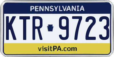 PA license plate KTR9723