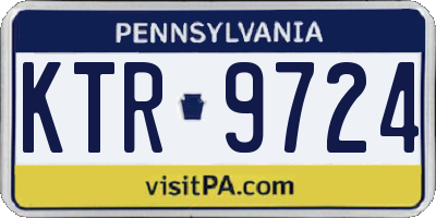PA license plate KTR9724