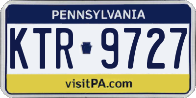 PA license plate KTR9727
