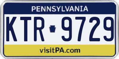 PA license plate KTR9729