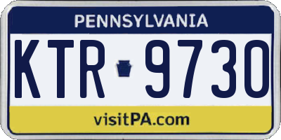 PA license plate KTR9730