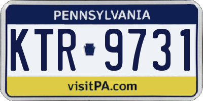 PA license plate KTR9731