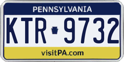 PA license plate KTR9732