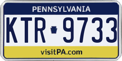 PA license plate KTR9733