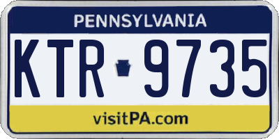 PA license plate KTR9735