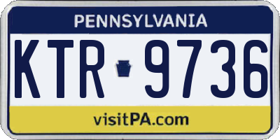 PA license plate KTR9736