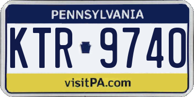 PA license plate KTR9740
