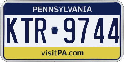 PA license plate KTR9744