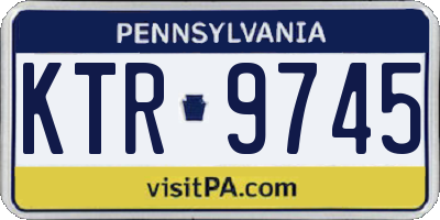 PA license plate KTR9745