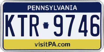 PA license plate KTR9746