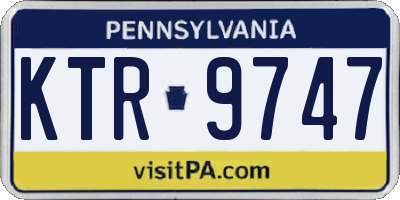 PA license plate KTR9747