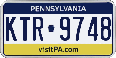PA license plate KTR9748