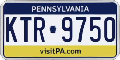 PA license plate KTR9750