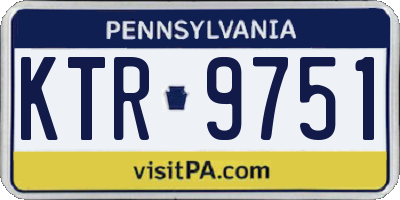 PA license plate KTR9751