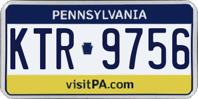 PA license plate KTR9756