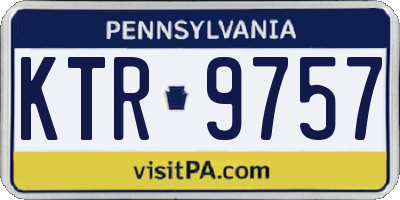PA license plate KTR9757