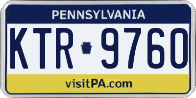PA license plate KTR9760