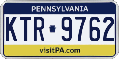 PA license plate KTR9762