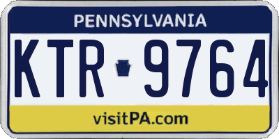 PA license plate KTR9764