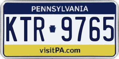PA license plate KTR9765