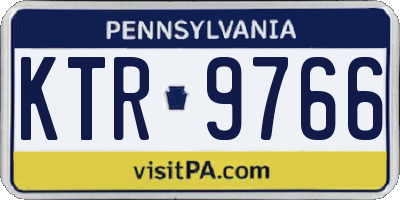 PA license plate KTR9766