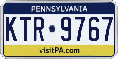 PA license plate KTR9767