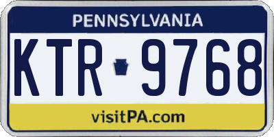 PA license plate KTR9768