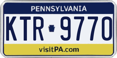 PA license plate KTR9770