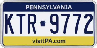 PA license plate KTR9772