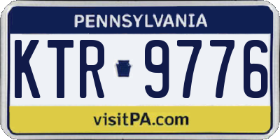 PA license plate KTR9776