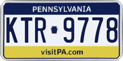 PA license plate KTR9778