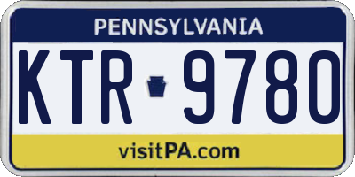 PA license plate KTR9780