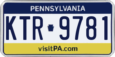 PA license plate KTR9781