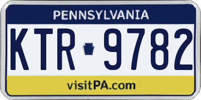 PA license plate KTR9782