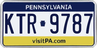 PA license plate KTR9787