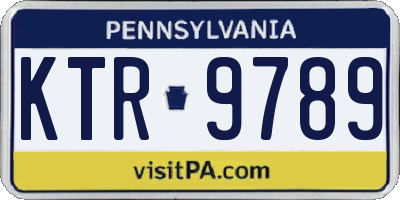 PA license plate KTR9789