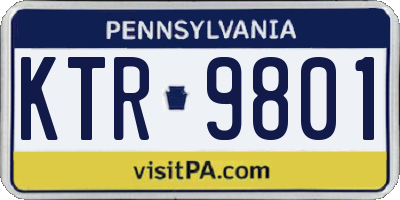 PA license plate KTR9801