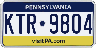 PA license plate KTR9804