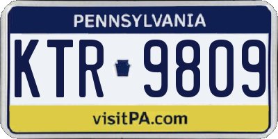 PA license plate KTR9809